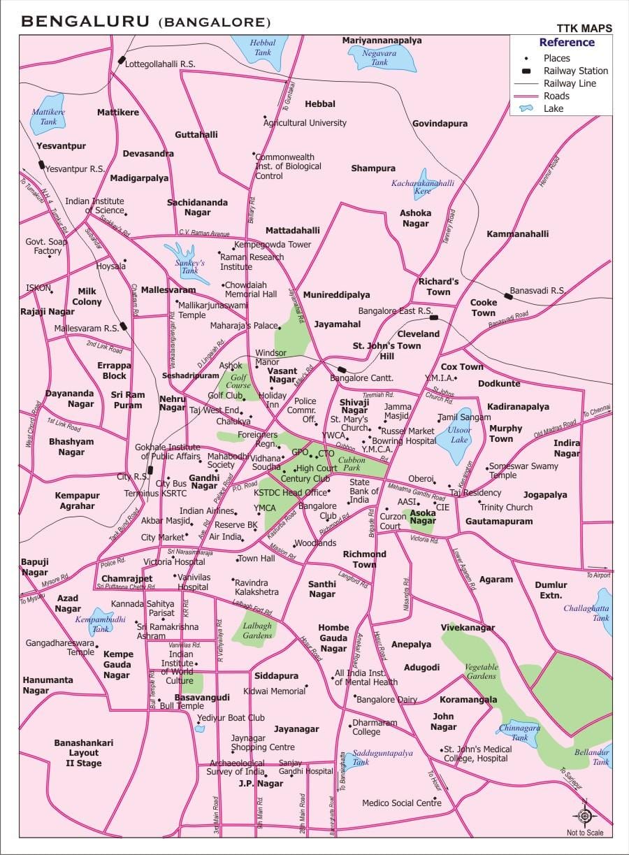 Bangalore op'n kaart