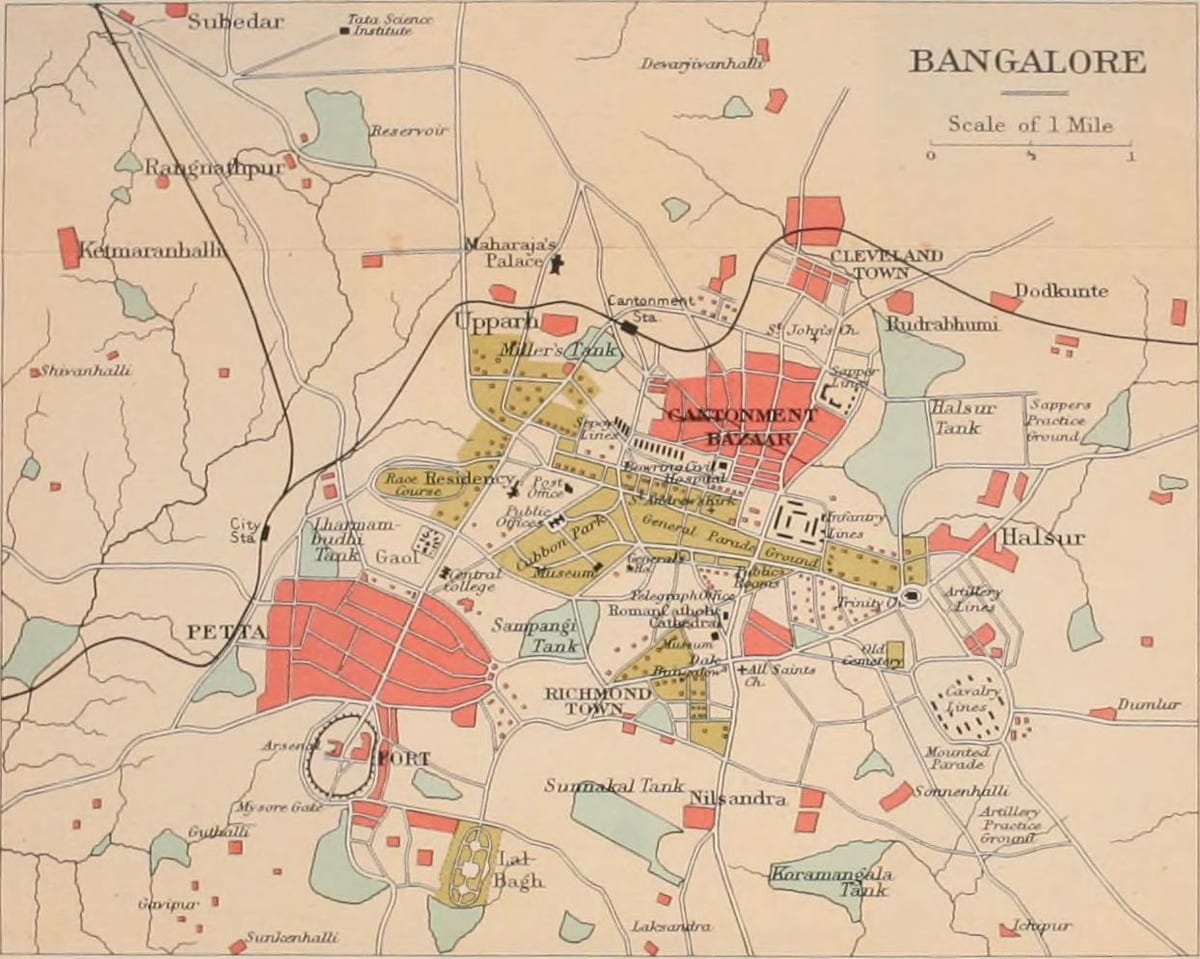 Bangalore ou kaart