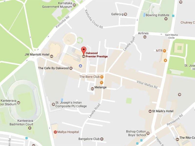 kaart van die ub stad Bangalore