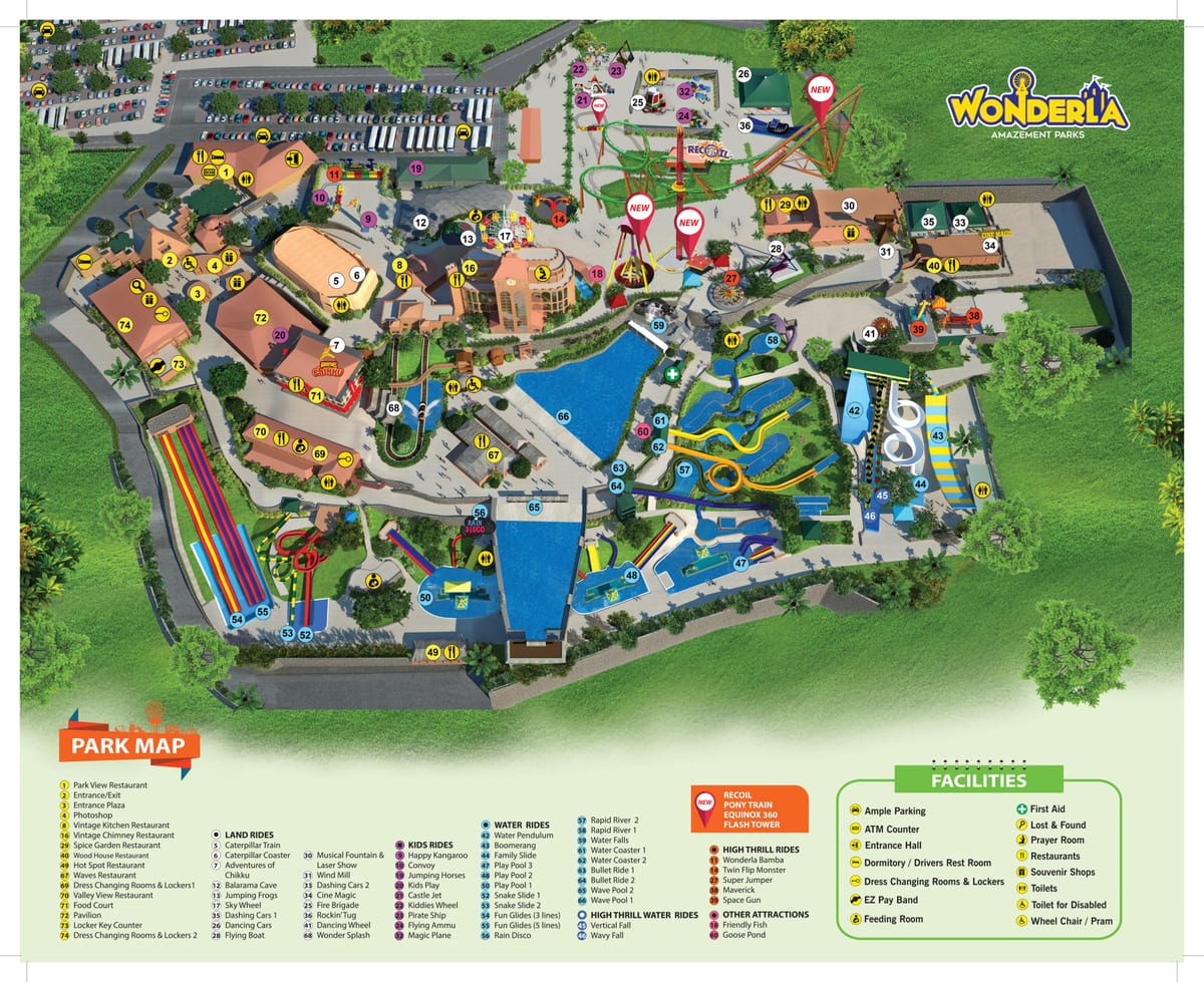 Bangalore Wonderla kaart